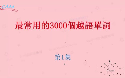 [图]最常用的3000个越南语单词 （南部口音）