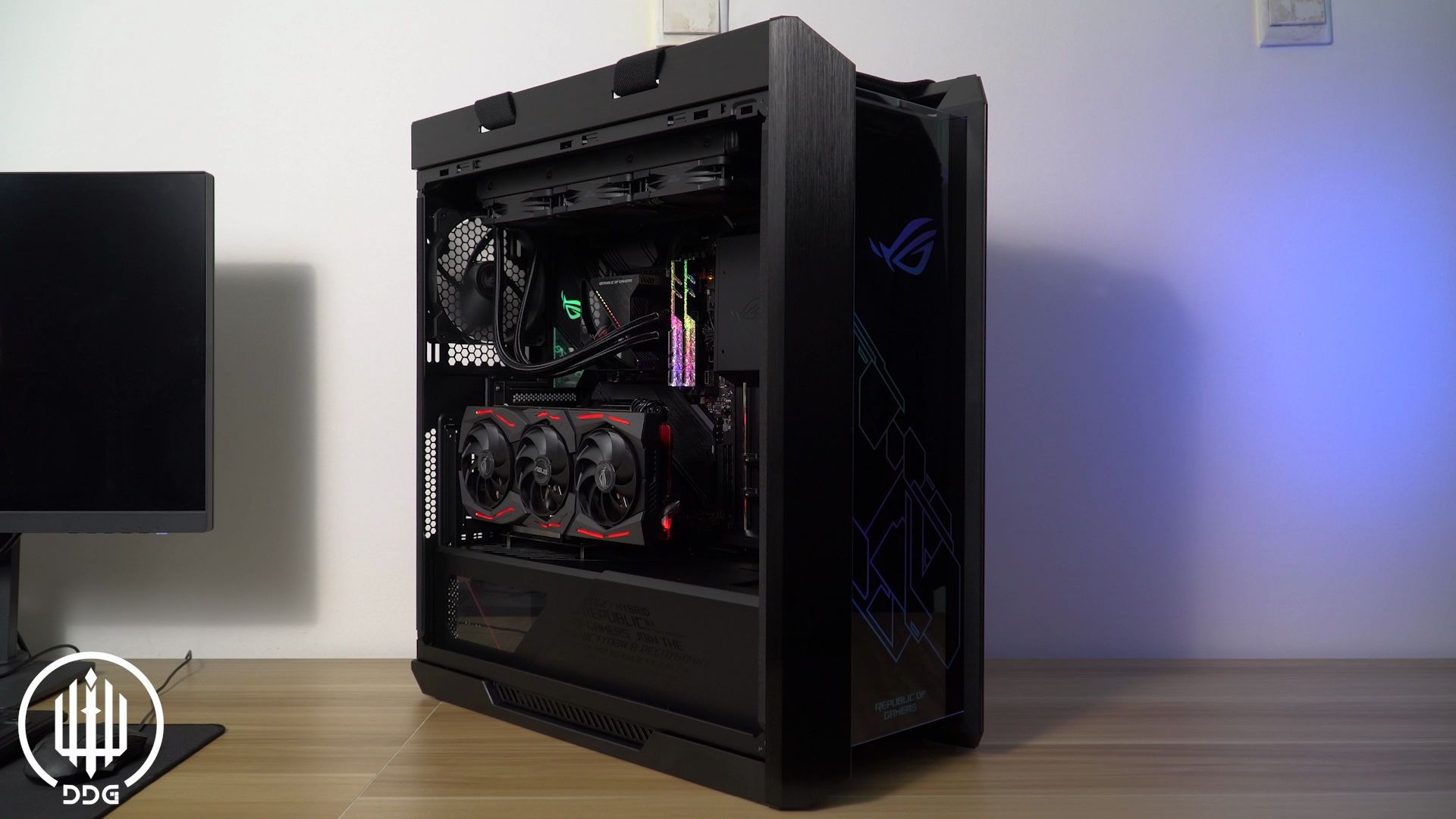 【大辰汇一体水冷】华硕rog太阳神g601 机箱太大了,内部太空了.