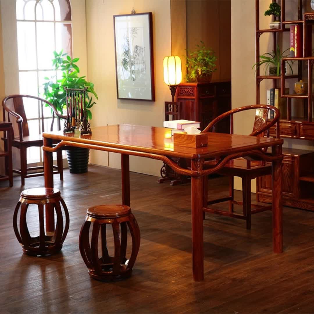 【20元券】中式专用家用简约书法桌古风实木仿古办公桌书房家具国色