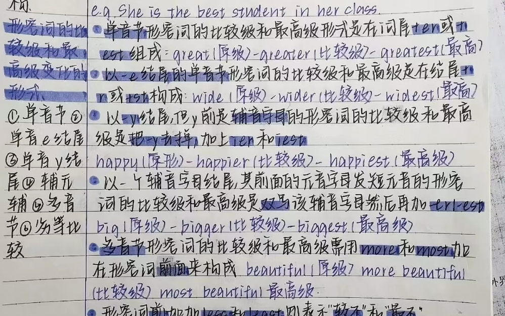 [图]初中英语语法笔记总结（中考复习向）