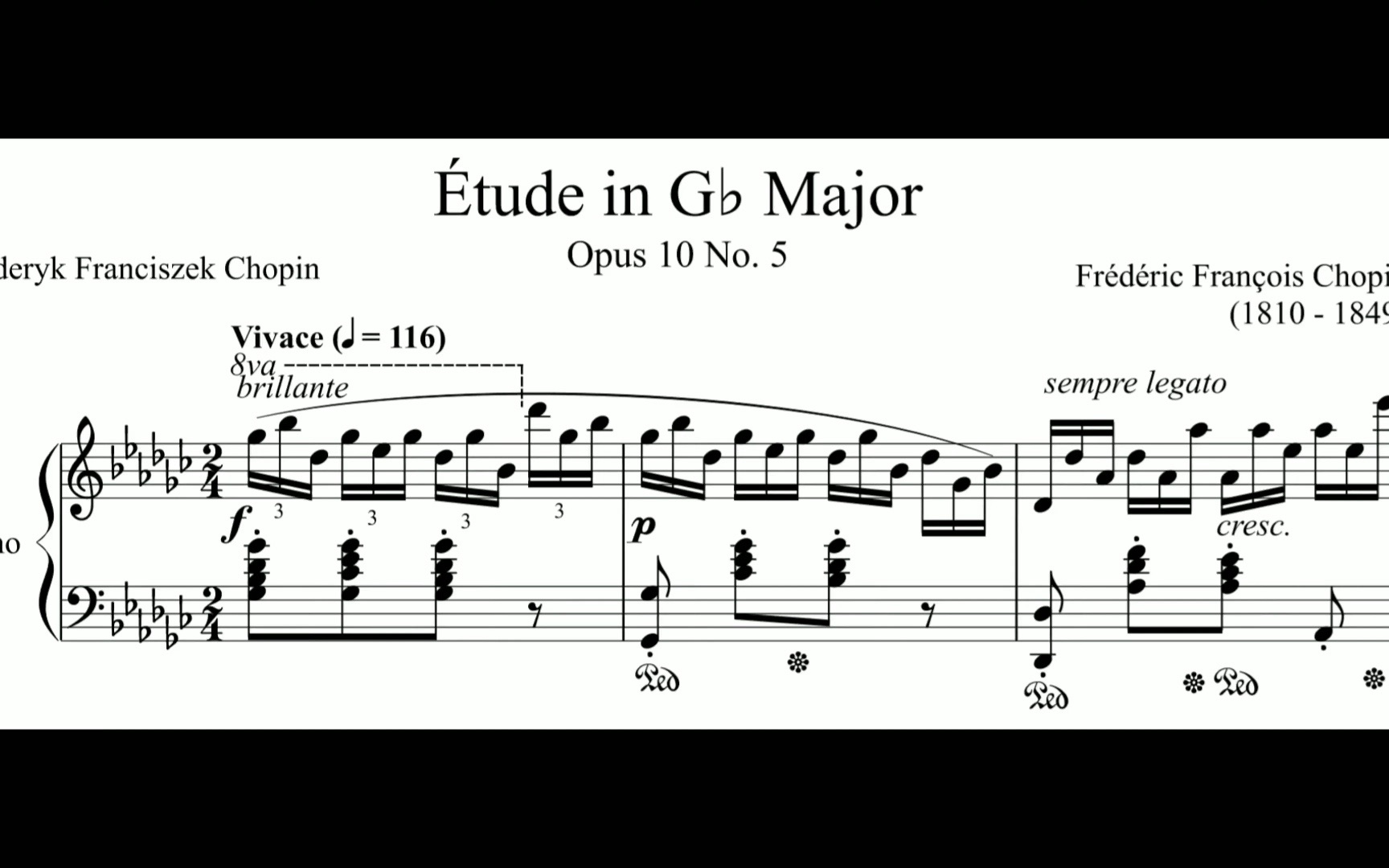 [图]Chopin - Etude Op.10 No.5 (Black Key) 黑鍵练习曲