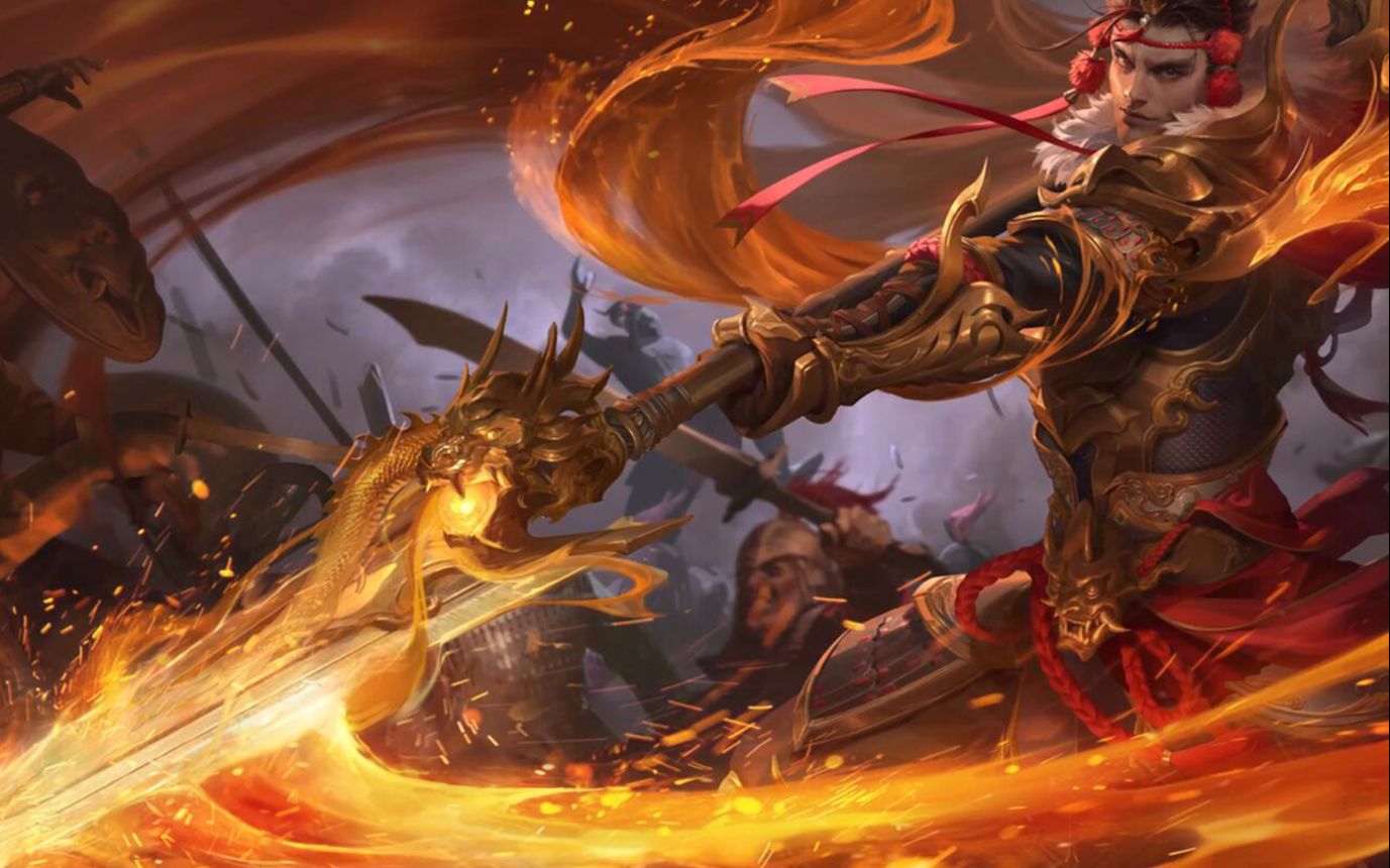 张绣新传说动态皮肤,龙战霸嚣枪太帅气了