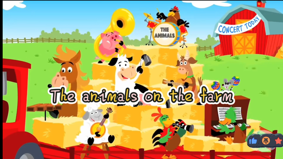 英文儿歌之动物在农场(The animals on the farm)哔哩哔哩bilibili