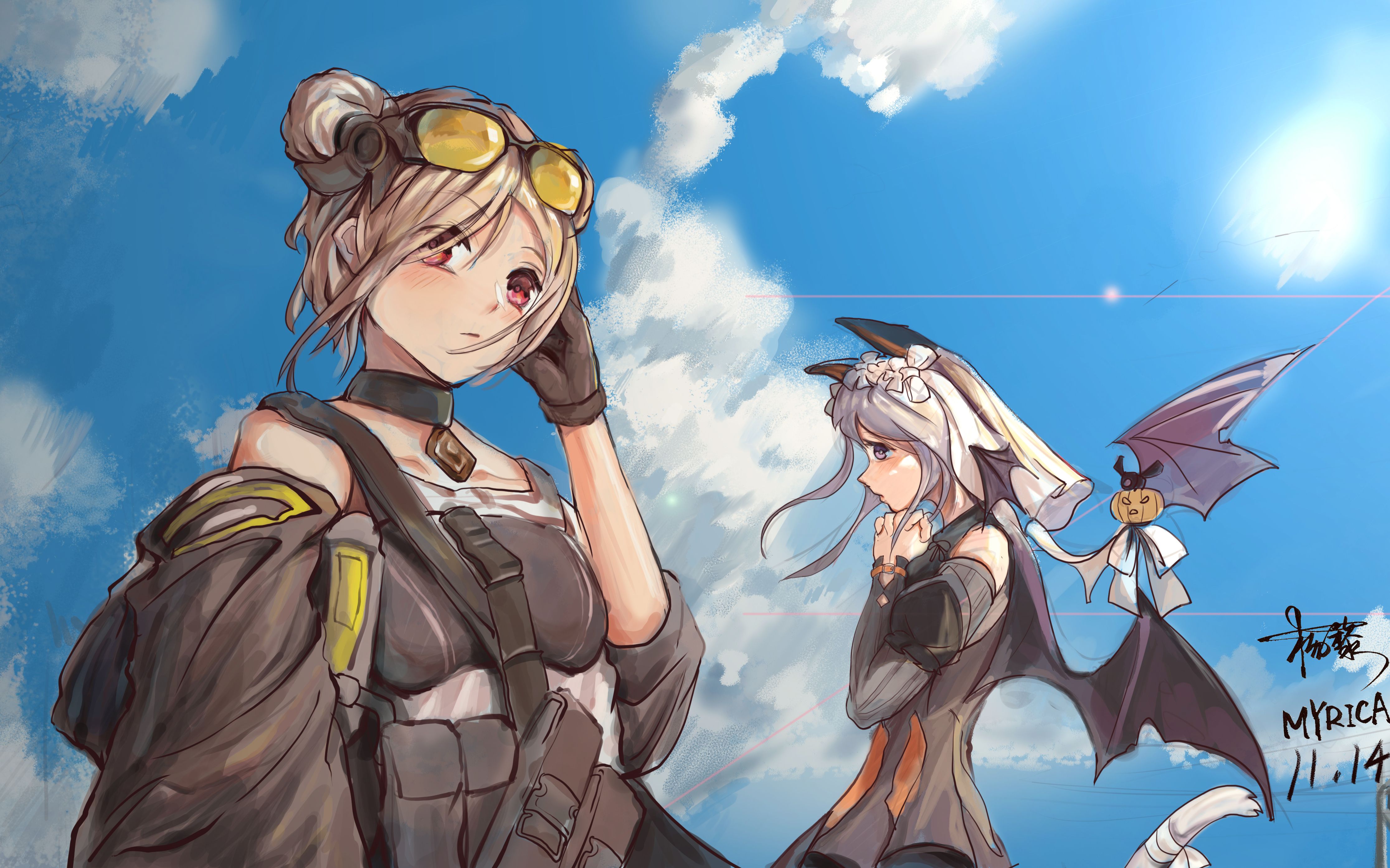 板绘少女前线初夏天台上的p90p7