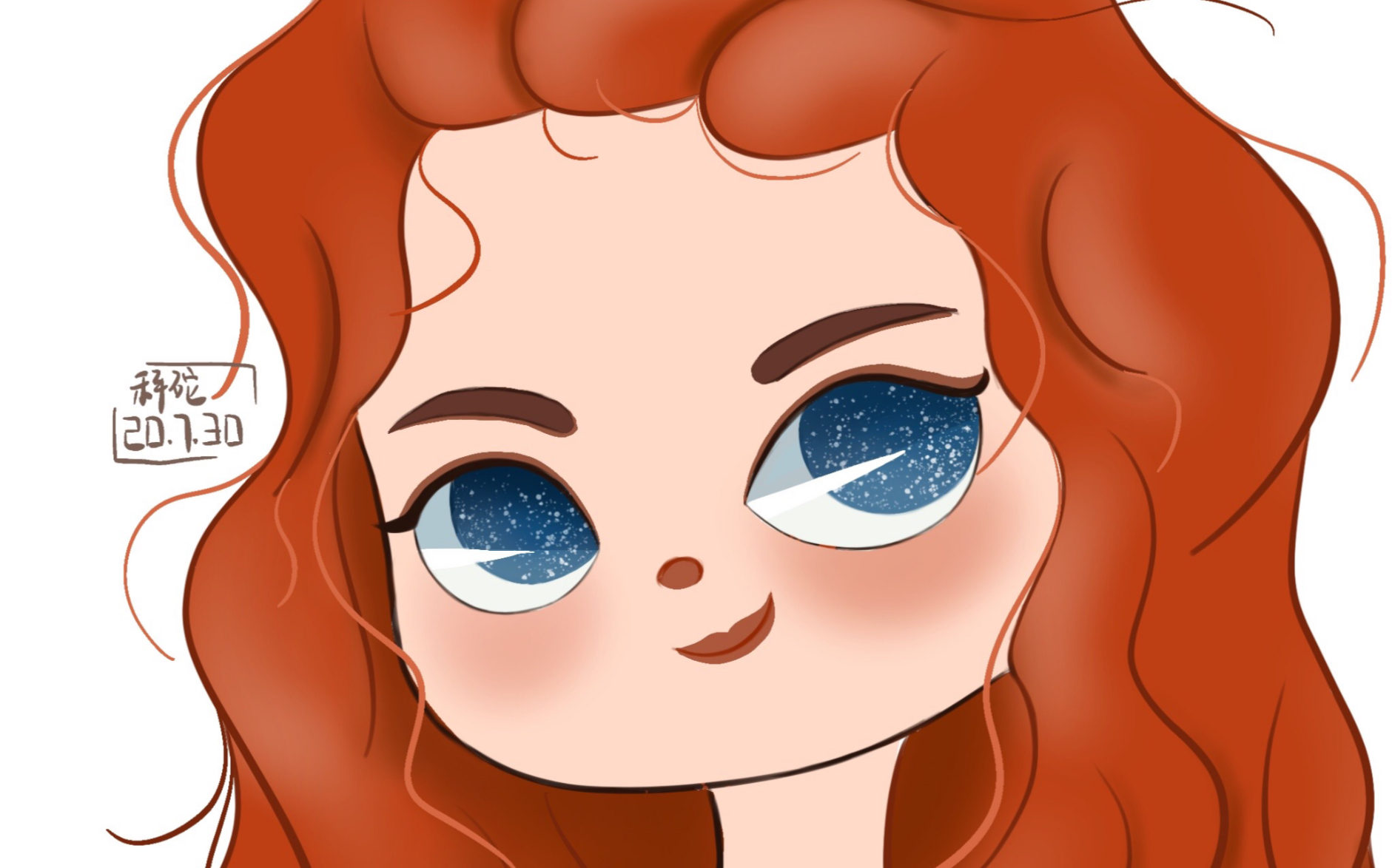 活动  【秤砣学画画】红发公主|临摹自插画师奈良|ipad绘画|procreate