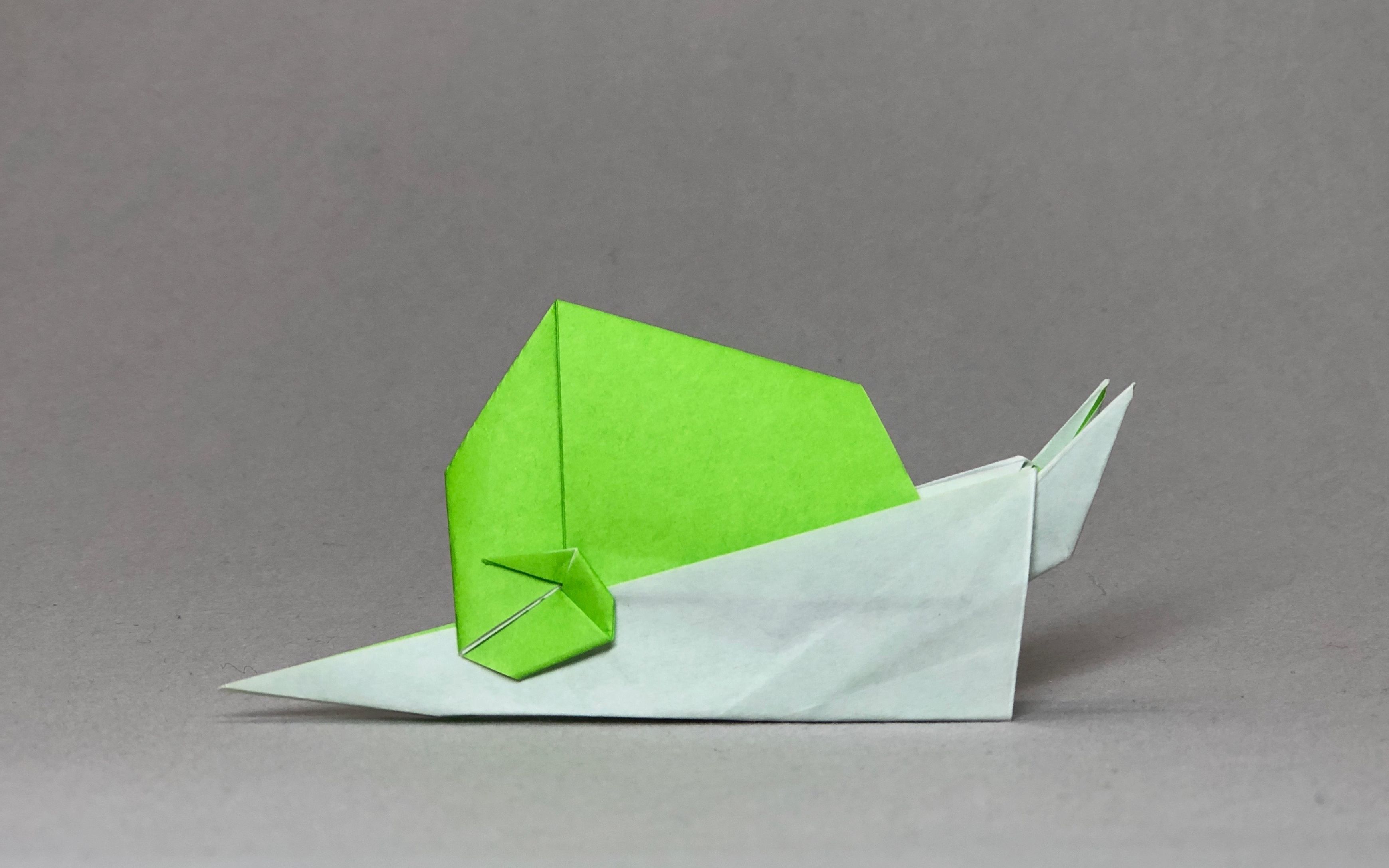 折纸分享,教你折一只小蜗牛,简单易学