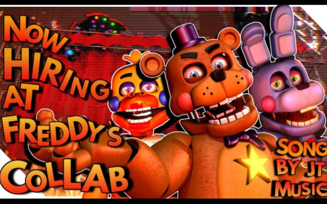 【FNAF】FNAF歌曲“Now Hiring At Freddy's"弗莱迪公司招聘广告 (合作动画)单机游戏热门视频