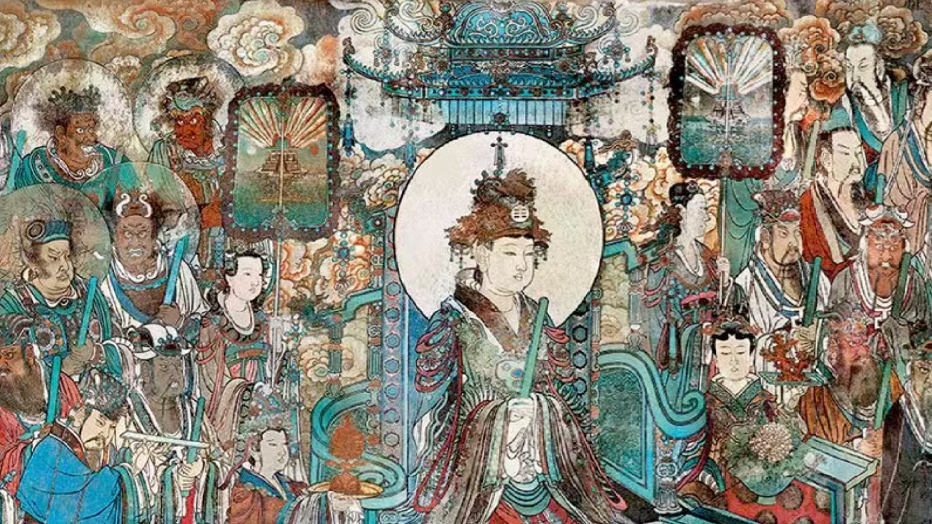 山西芮城永乐宫的朝元图,是中国古代最大人物壁画,集唐宋壁画艺术之大成,是寺观壁画的巅峰之作.上世纪五六十年代永乐宫的成功整体搬迁也是世界...