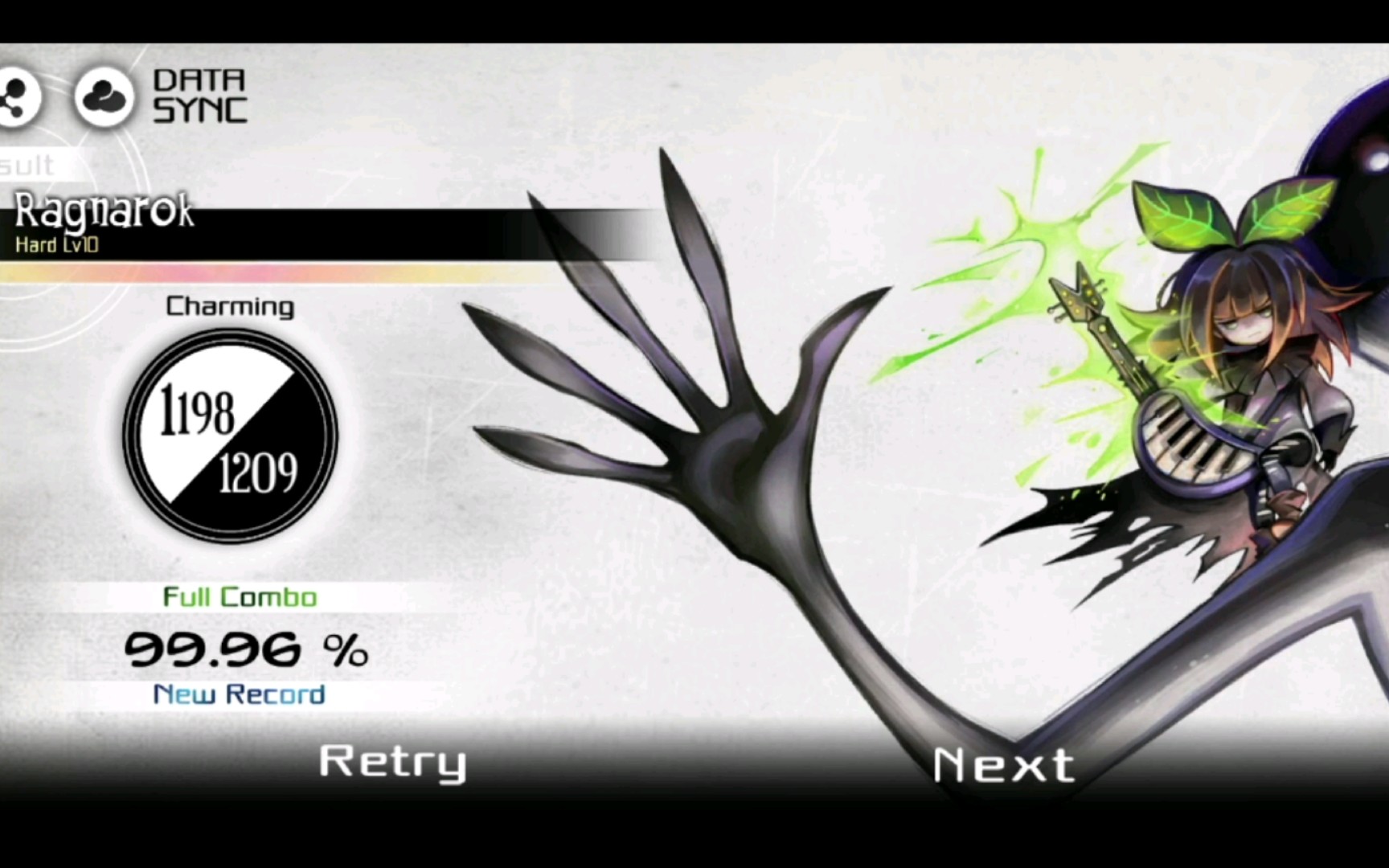 【deemo】ragnarok 诸神黄昏 lv. 10 hard 99.96% full combo