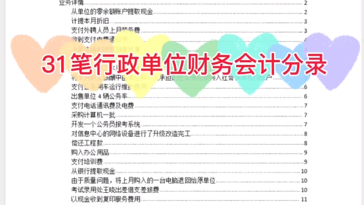 行政单位会计做账太难?那是你没有看过这62笔行政单位会计分录的账务处理案例,也太好用了吧哔哩哔哩bilibili