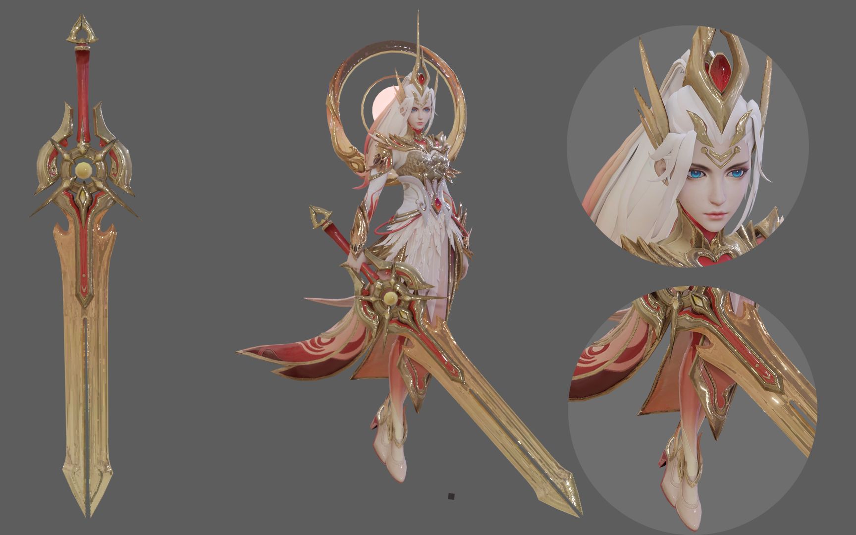 【旋转展示】花木兰 荣耀典藏皮肤-九霄神辉