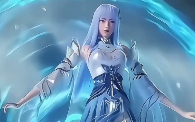 《 百炼成神 》女神小蝶,蓝发小仙女,好漂亮