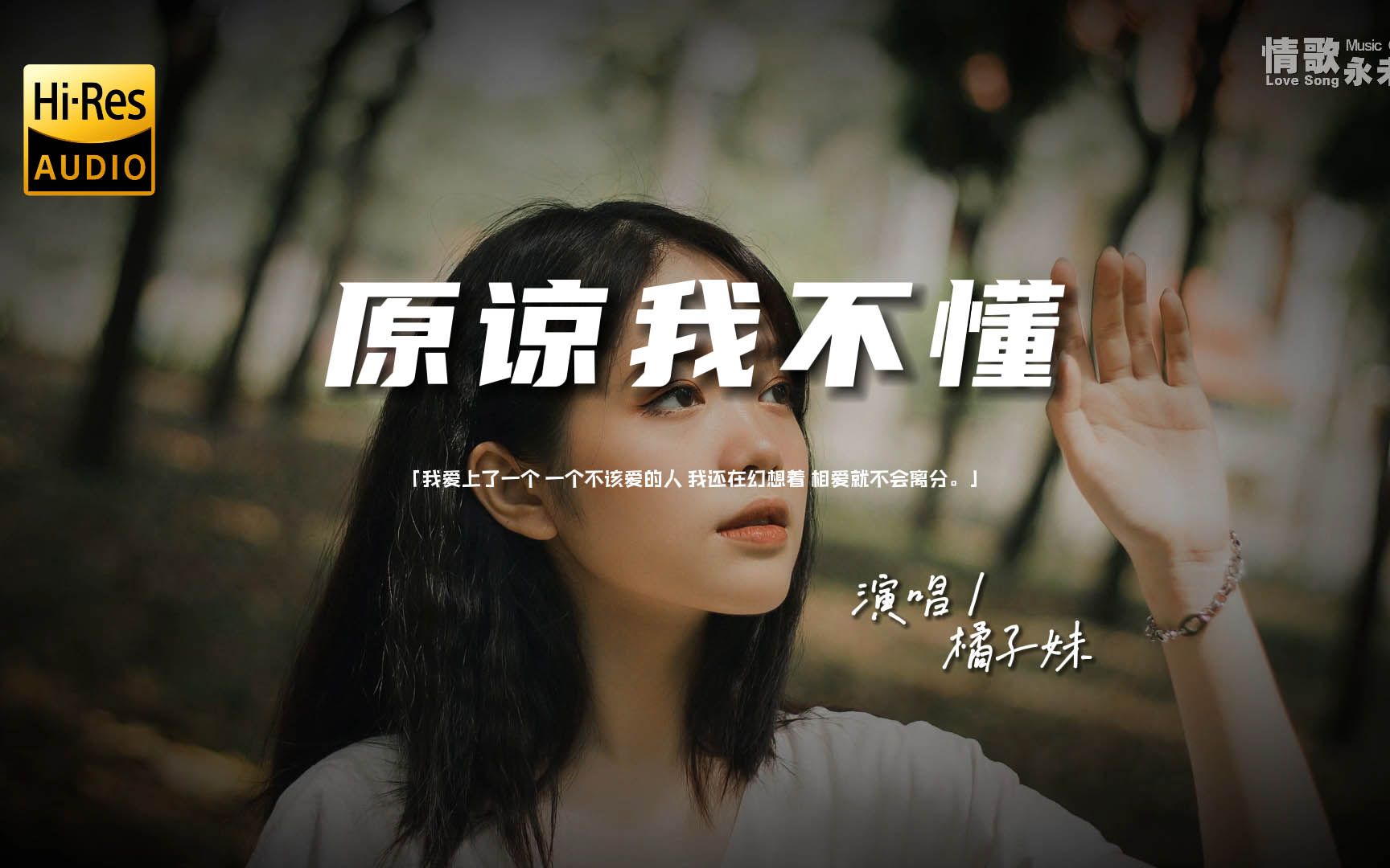 [图]橘子妹 - 原谅我不懂♫『动态歌词 | 高音质 | pinyin Lyrics | 每日歌单推荐』