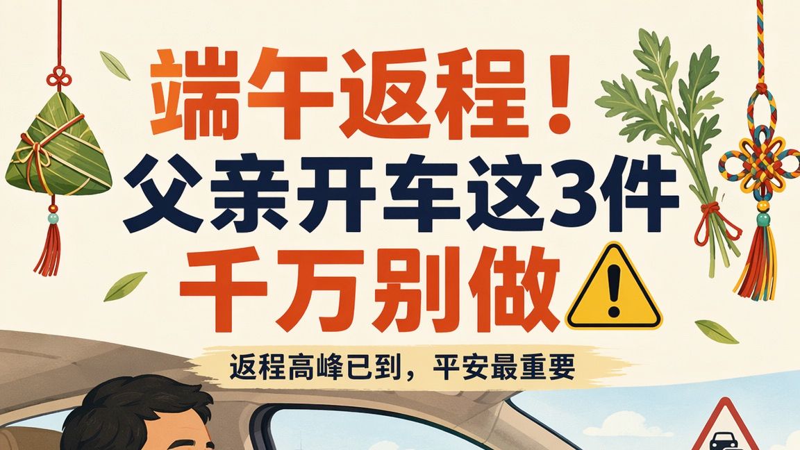 端午返程！父亲开车这3件千万别做⚠️