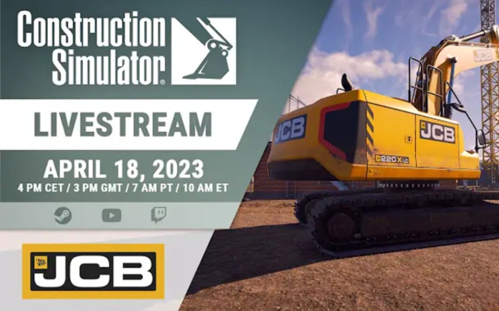 [图]【建筑模拟器22】JCB车辆包展示官方直播 Construction Simulator|YouTube