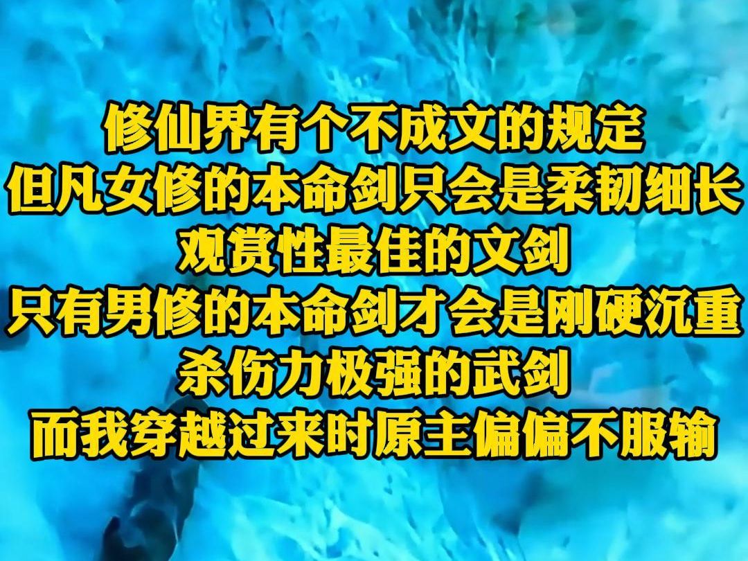 [图]《月见无情》修仙界有个不成文的规定，但凡女修的本命剑只会是柔韧细长、观赏性最佳的文剑，只有男修的本命剑才会是刚硬沉重、杀伤力极强的武剑。而我穿越过来时原主偏偏不