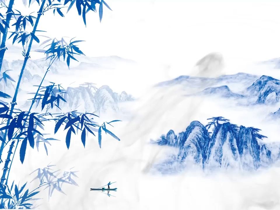 y1222 兰亭序 周杰伦 歌曲配乐 古风中国风桃花花瓣飘落江南水乡水墨