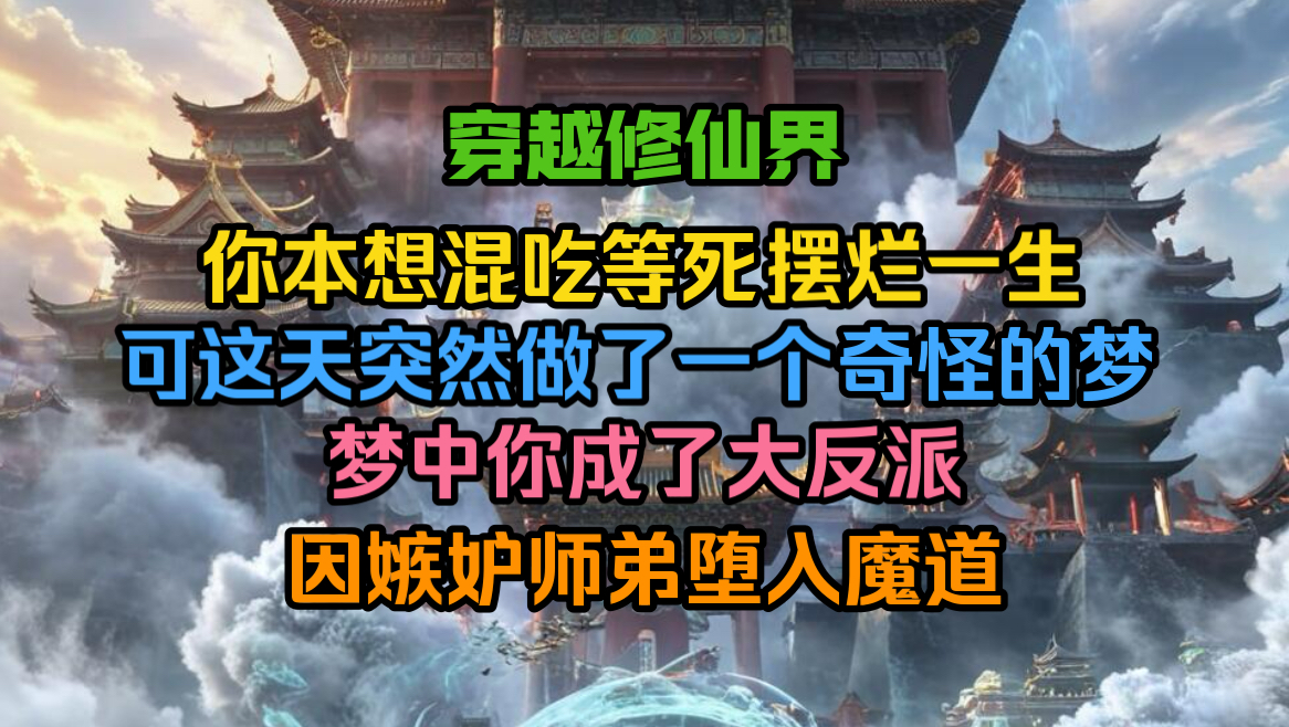 穿越修仙界,我本想混吃等死摆烂一生.可这天突然做了一个奇怪的梦.梦中你成了一个大反派,因妒忌师弟而堕入魔道.哔哩哔哩bilibili