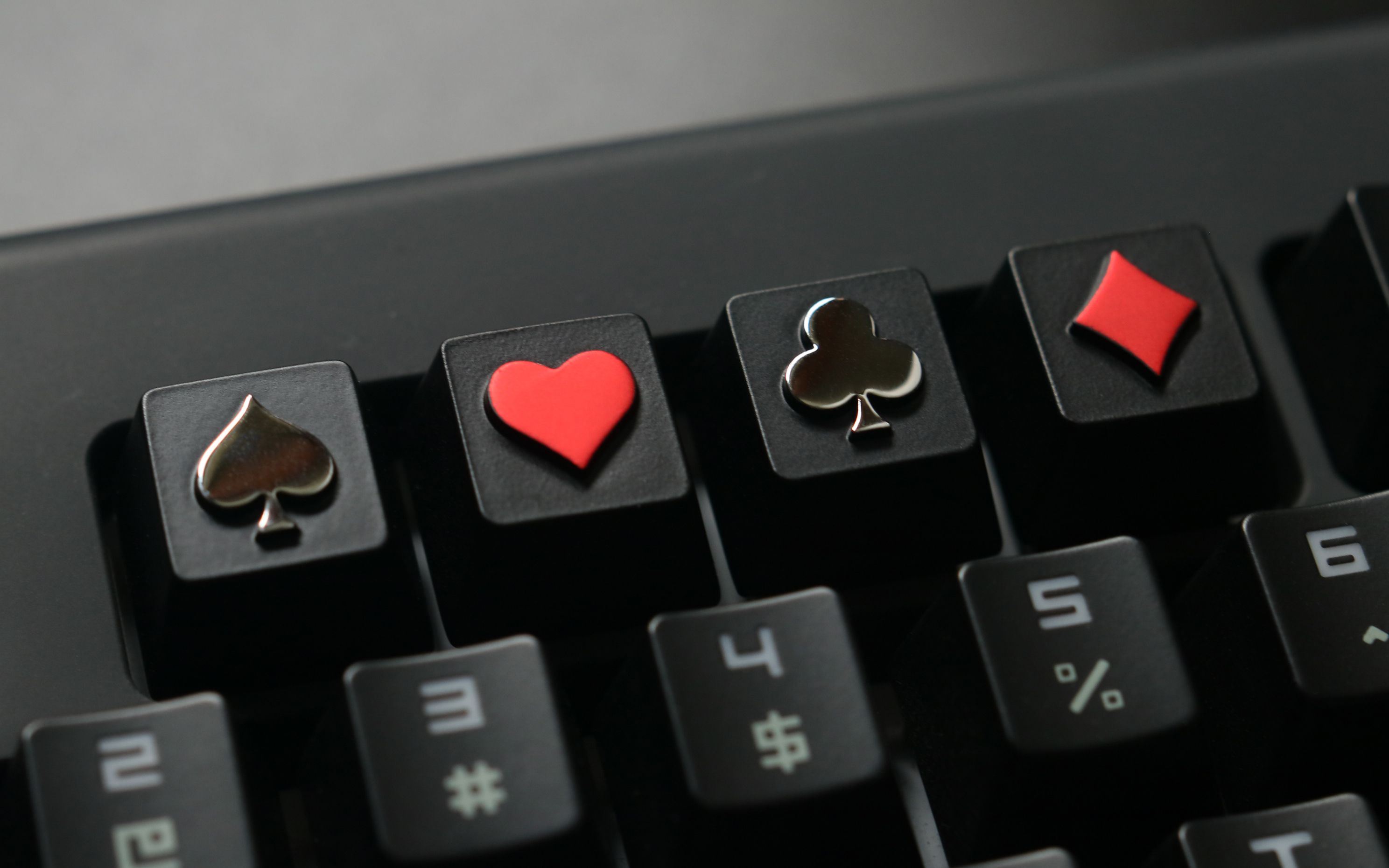 【keystone键石】扑克poker主题金属键帽,客制化机械键盘个性键帽套装