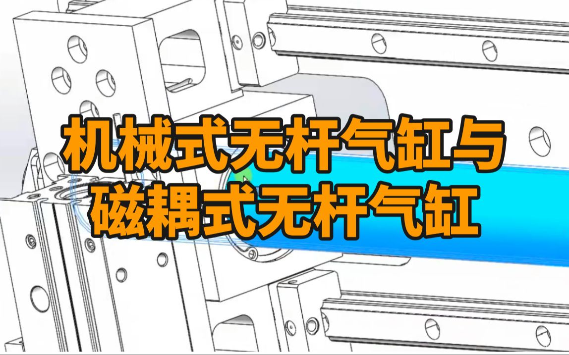 机械式无杆气缸与磁耦式无杆气缸的区别及应用场景哔哩哔哩bilibili