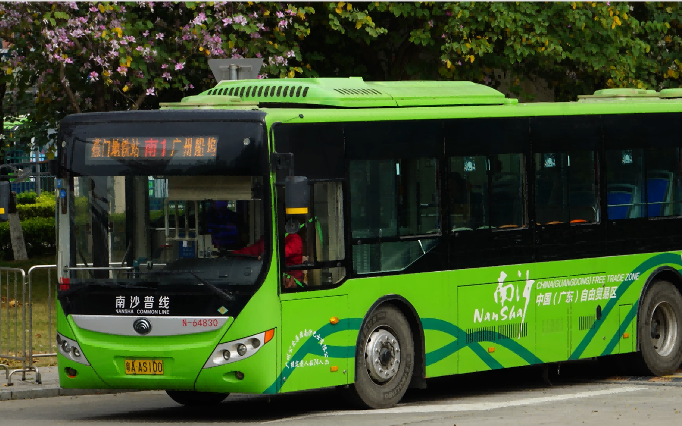 [即将退役的南沙h10 | 自动报站]广州公交南沙1路全程第一视角pov