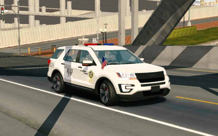 lapd纯白k-9单位警车