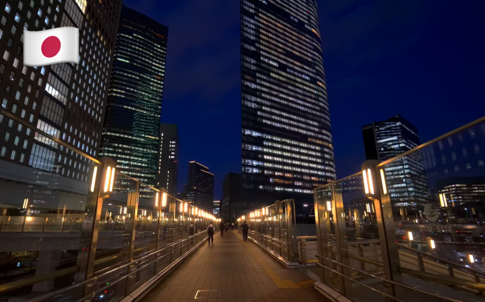 【4k超清】10月秋季傍晚漫步游日本东京港区|从田町经滨松町至汐留