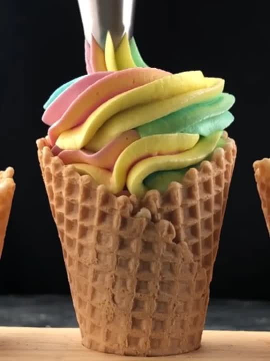 彩色甜筒简单制作美味可口