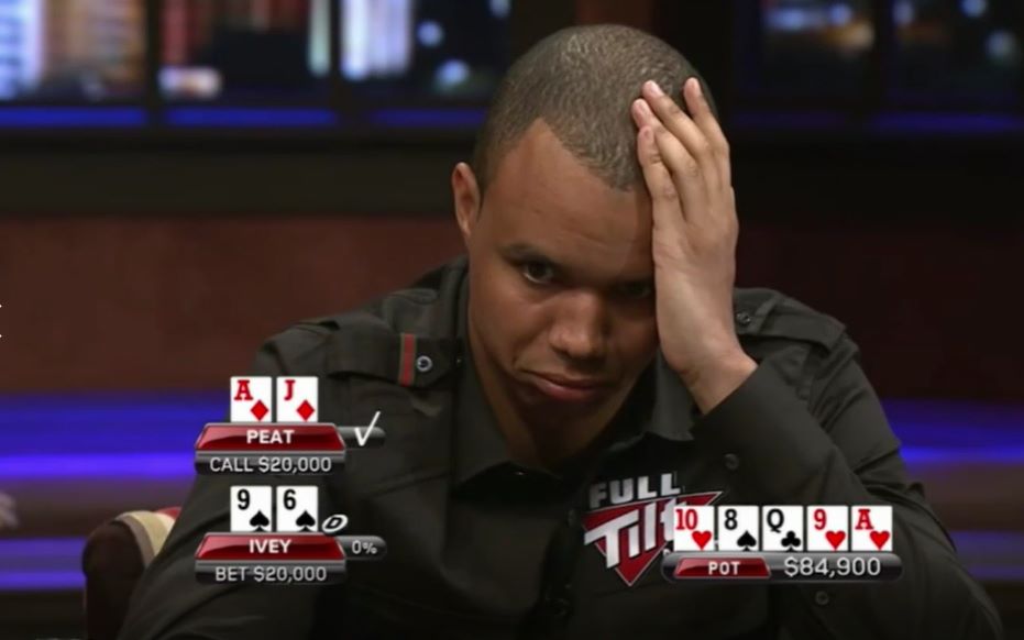 德州扑克ivey心想中了顺子还一直check套路真深