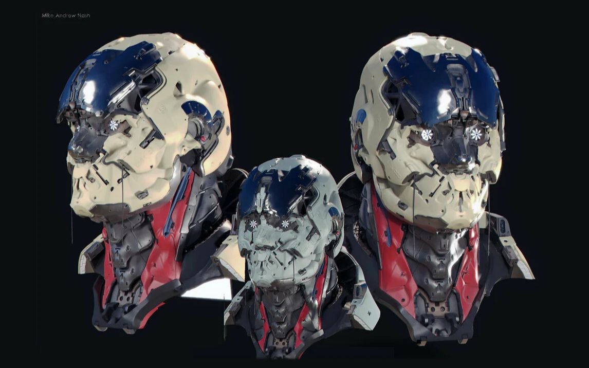 [图]Mike Andrew Nash｜How to create a High Quality Sci-Fi Helmet Design