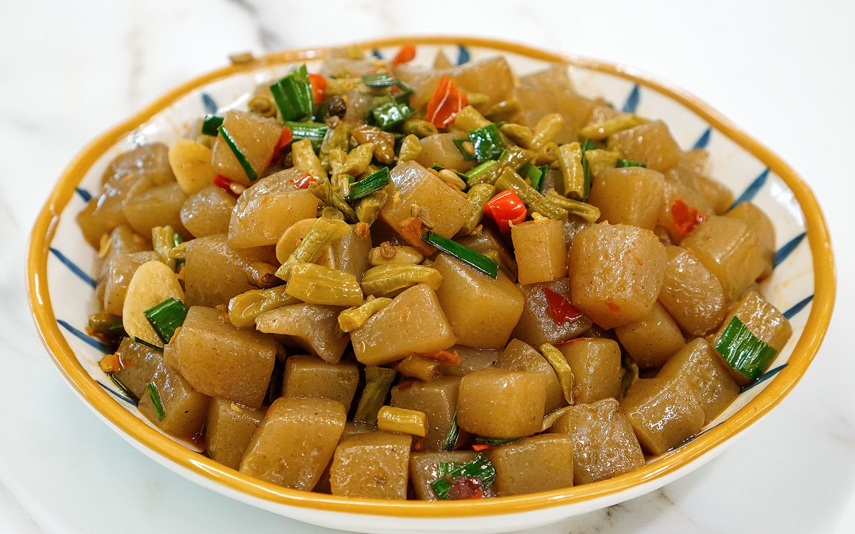 酸豆角炒魔芋,重庆人爱吃的家常菜,简单一做就很下饭