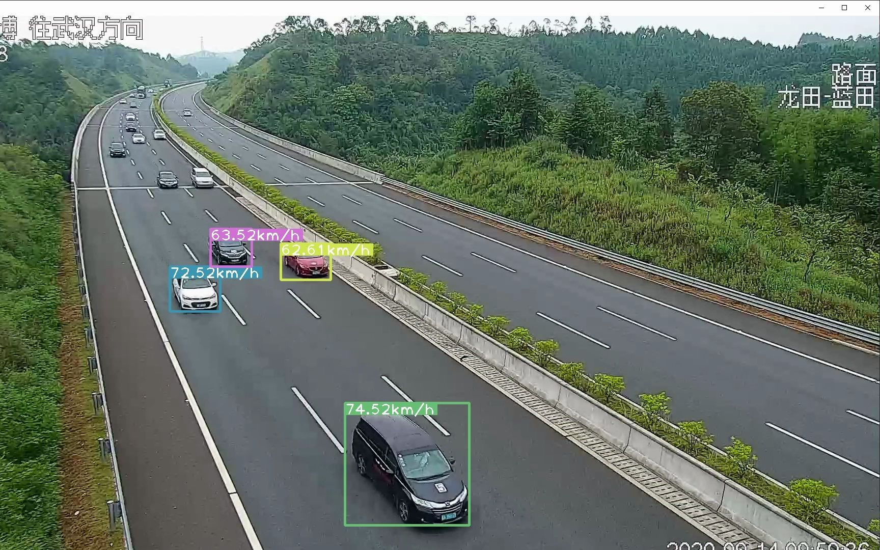 深度学习yolov5车辆测速监控测速车辆识别原创作品