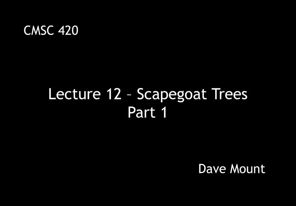 [图]L12- 替罪羊树(Scapegoat Trees) 1