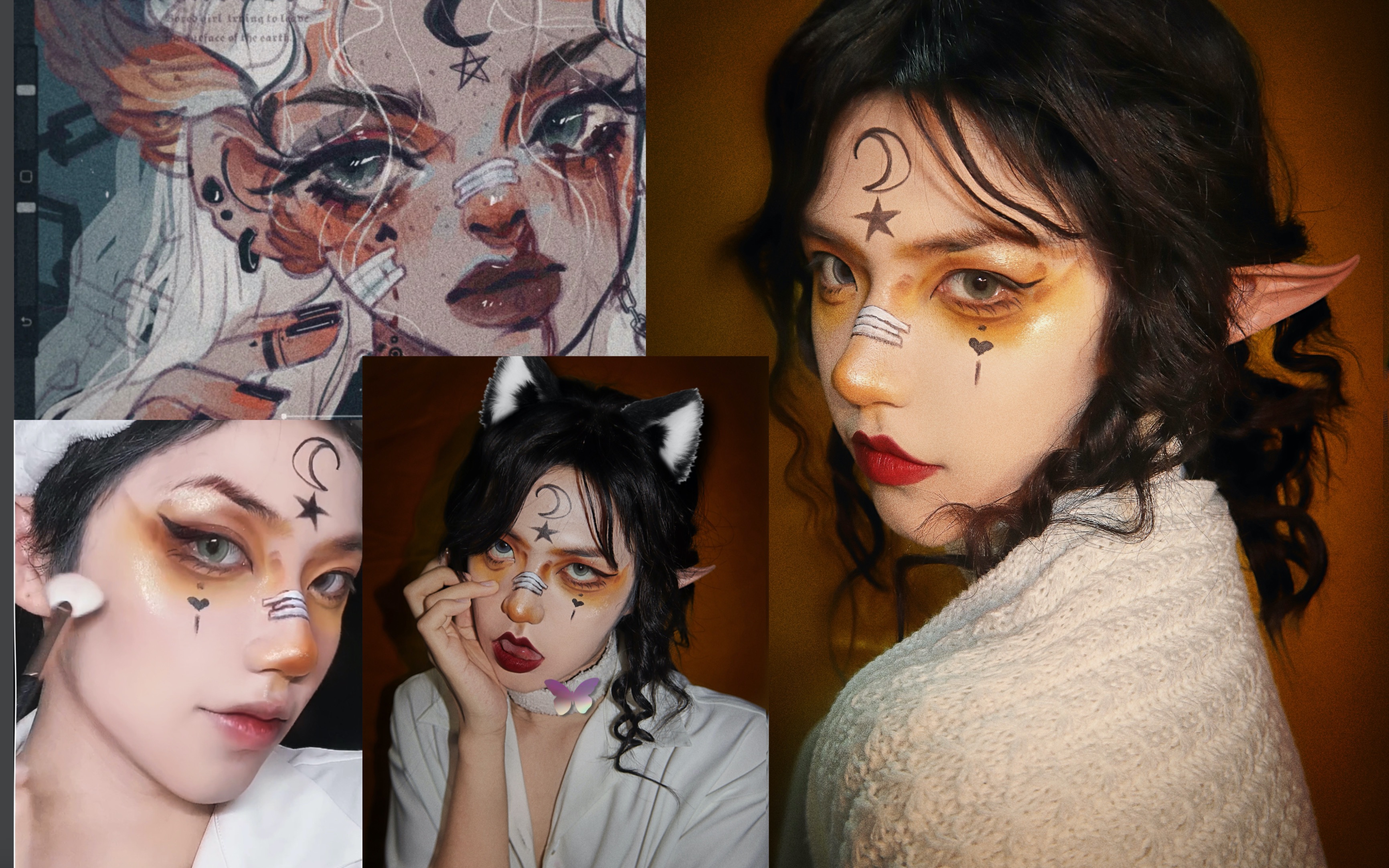 【抗氧】焦糖朗姆～仿妆神仙画手霓虹耗子插画