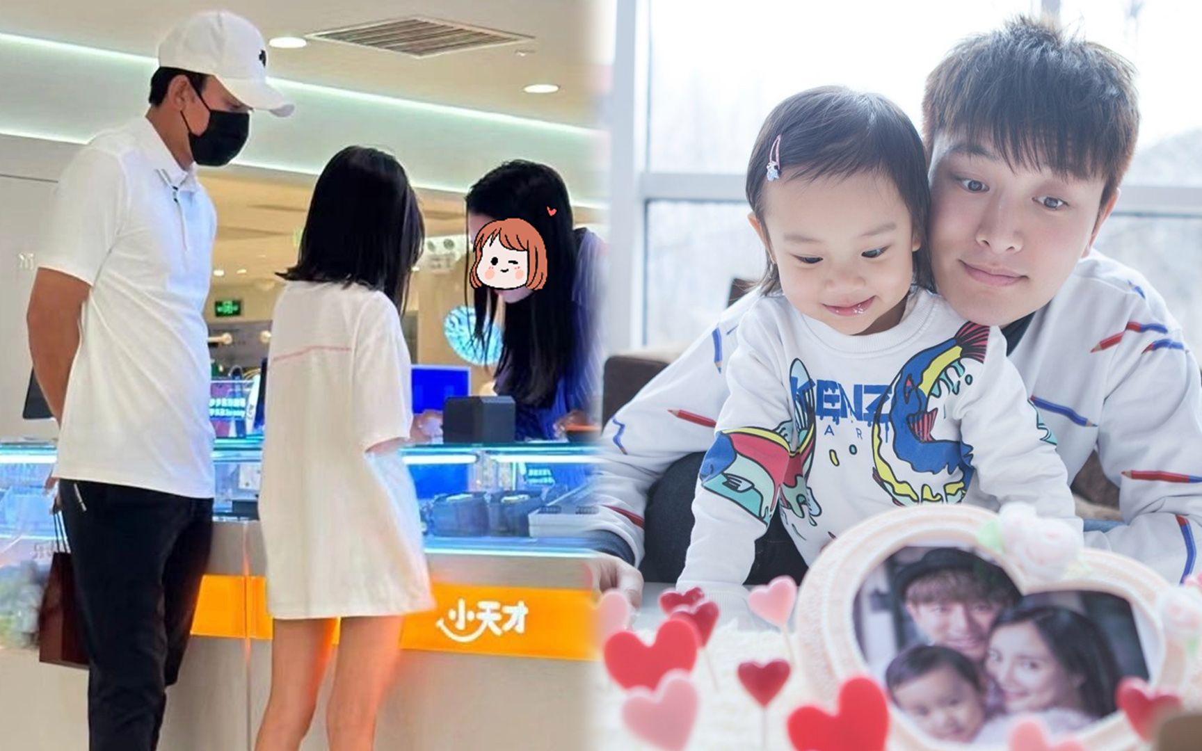 贾乃亮端午节带女儿买手表,10岁甜馨身高到爸爸肩膀,筷子腿吸睛