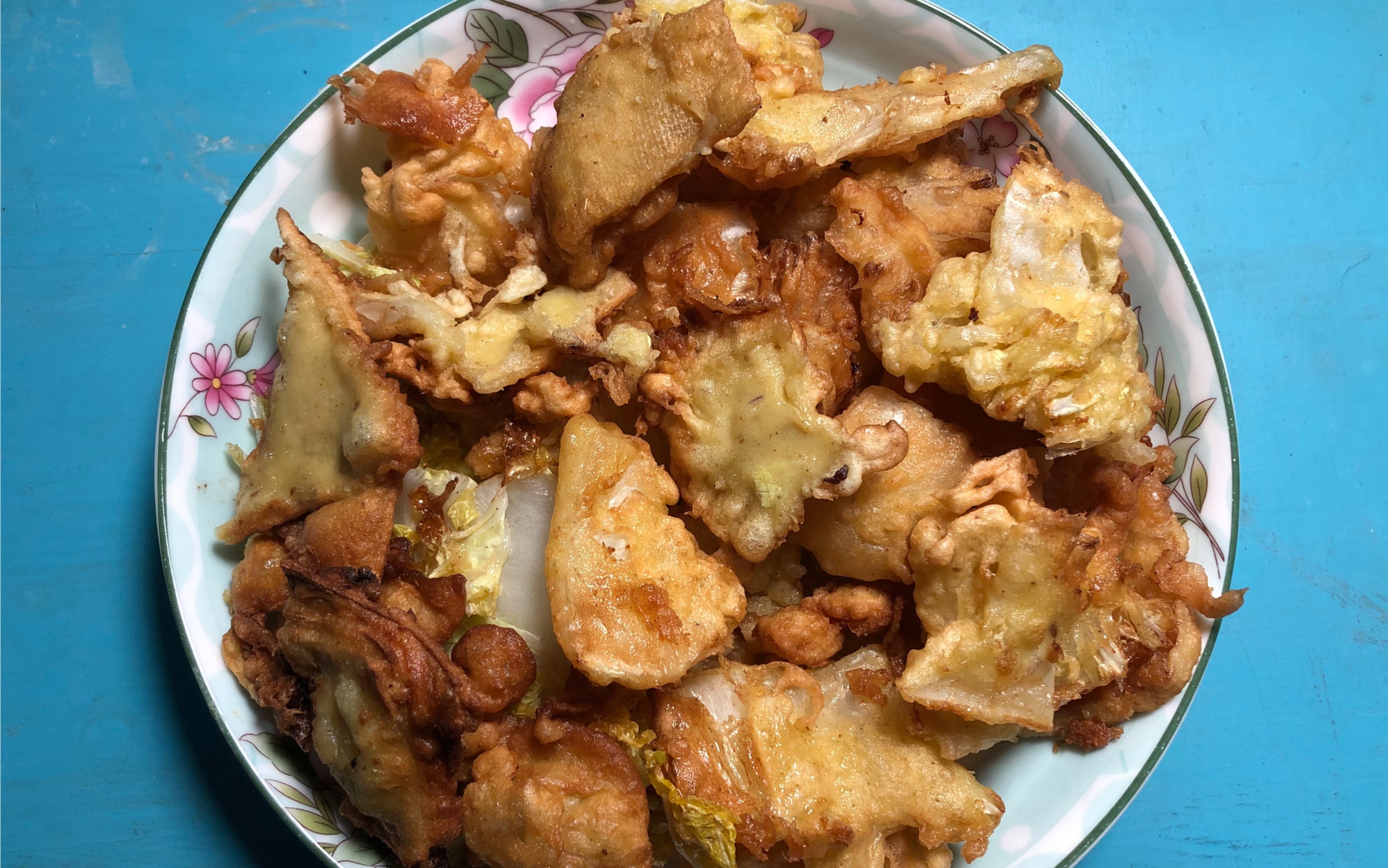 软炸大娃娃菜,比软炸鲜蘑还要绝