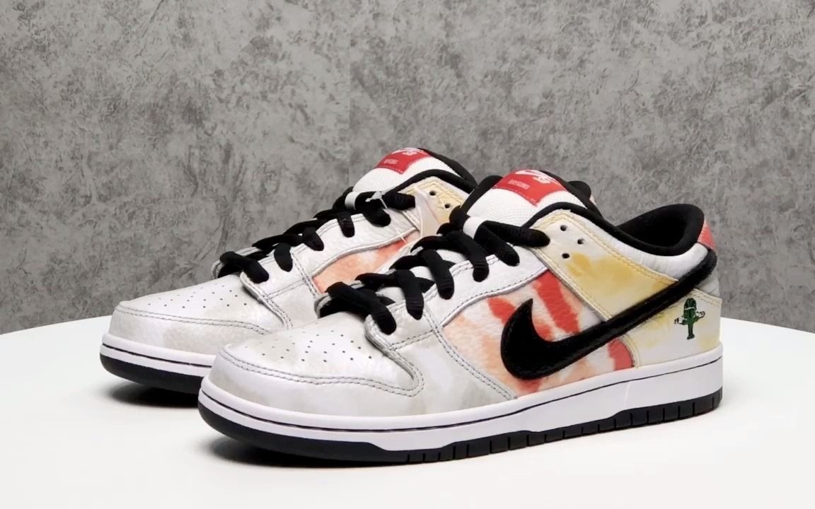 sb dunk low x parra 白扎染外星人 bq6832-101