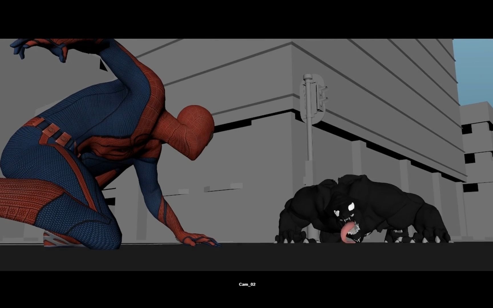 炫酷蜘蛛侠大战怪物打斗动画参考-微妙网