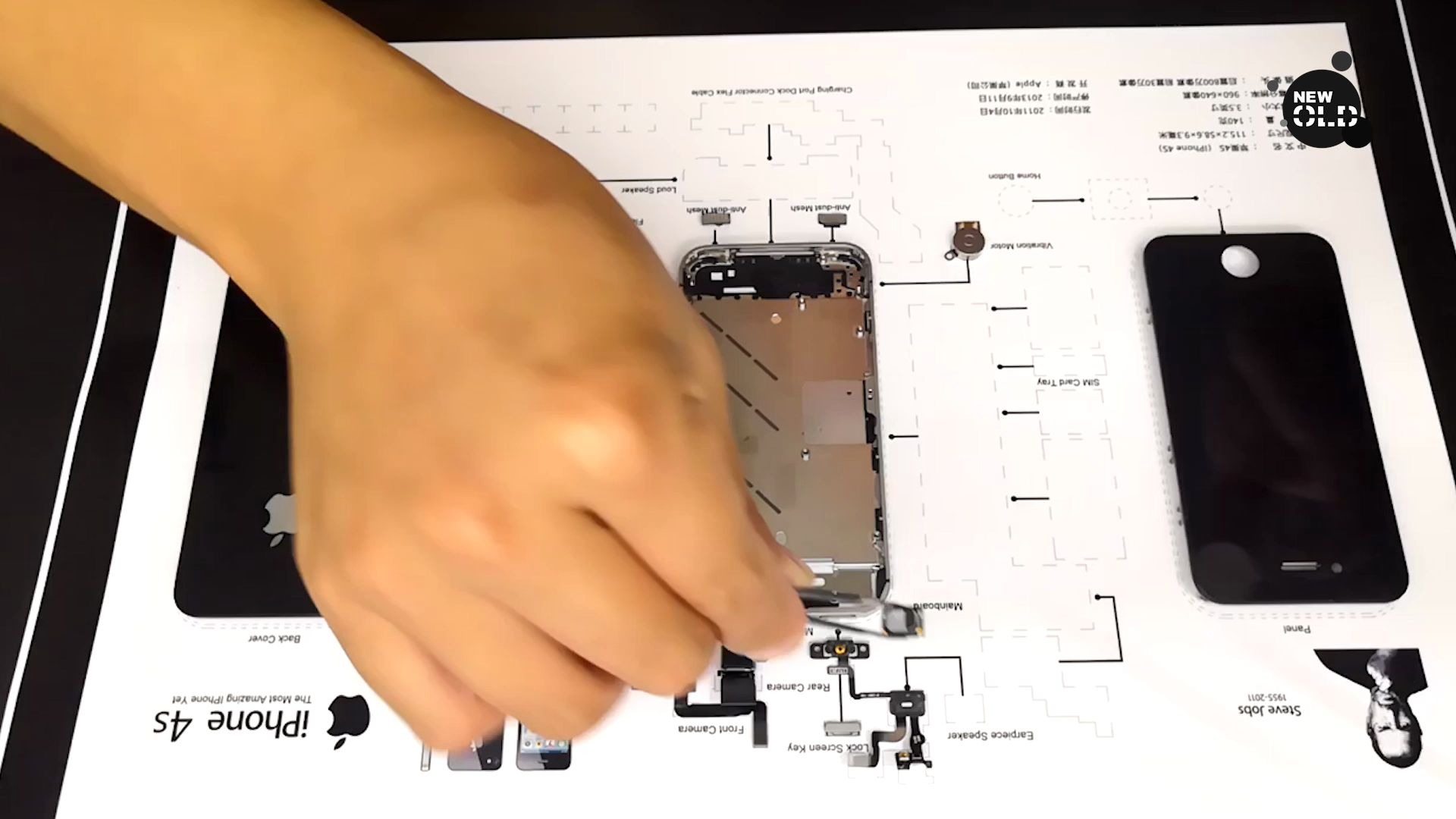 iphone4s拆解装裱-newold拆裱