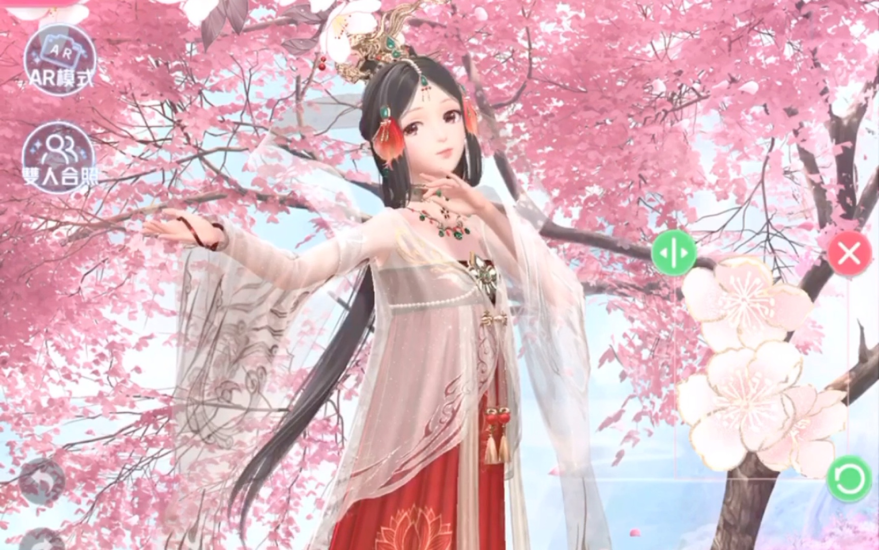 闪耀暖暖今夕望月王红花展示