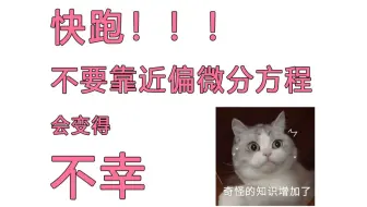 【PDE快速入门】准备好接受偏微分方程的摧残吧！！！（偏微分方程的研究方法）