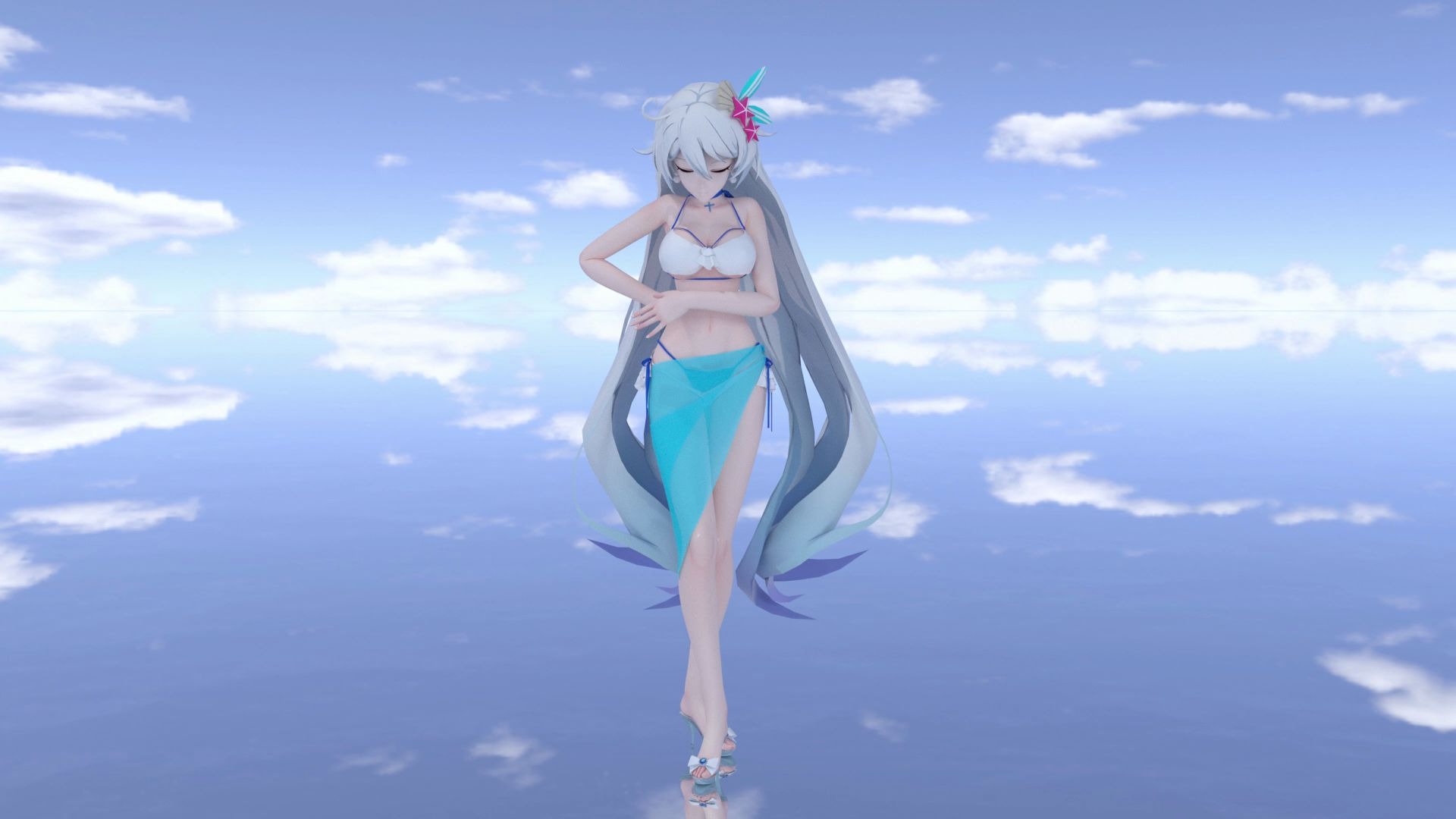 女王(泉之精灵)的夏日新泳装_哔哩哔哩_bilibili