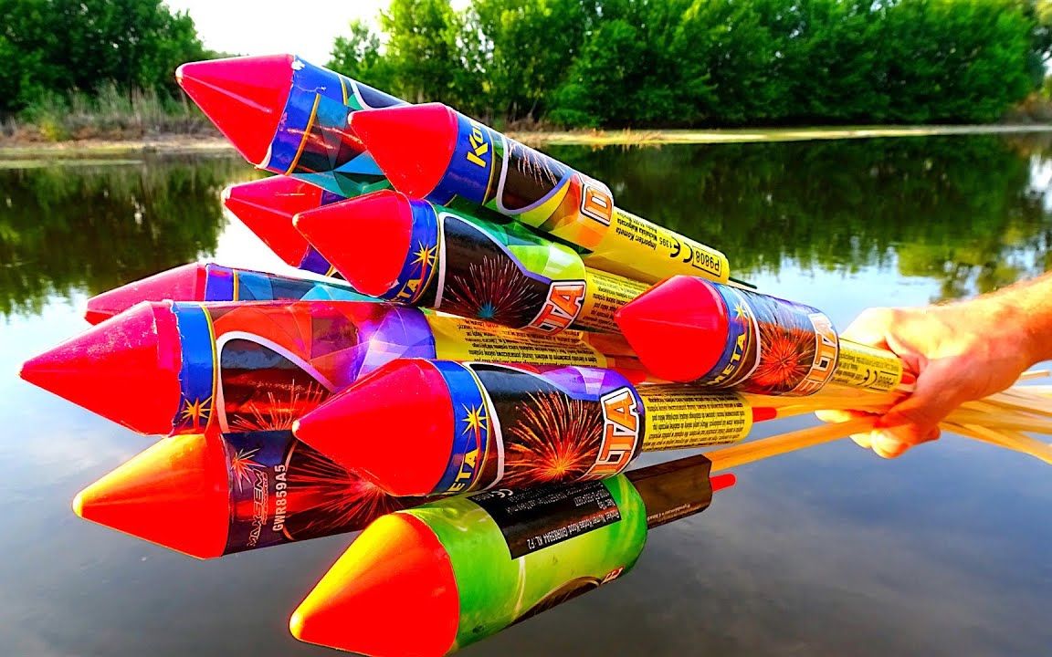 用窜天猴炸池塘,放炮高手在民间