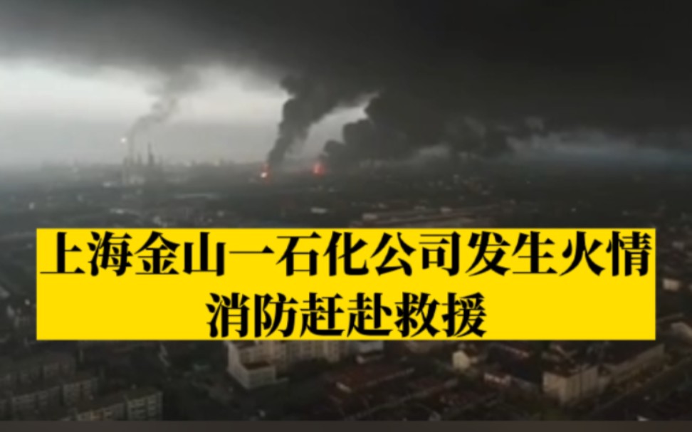 突发!上海金山一石化公司发生火情,消防赶赴救援哔哩哔哩bilibili