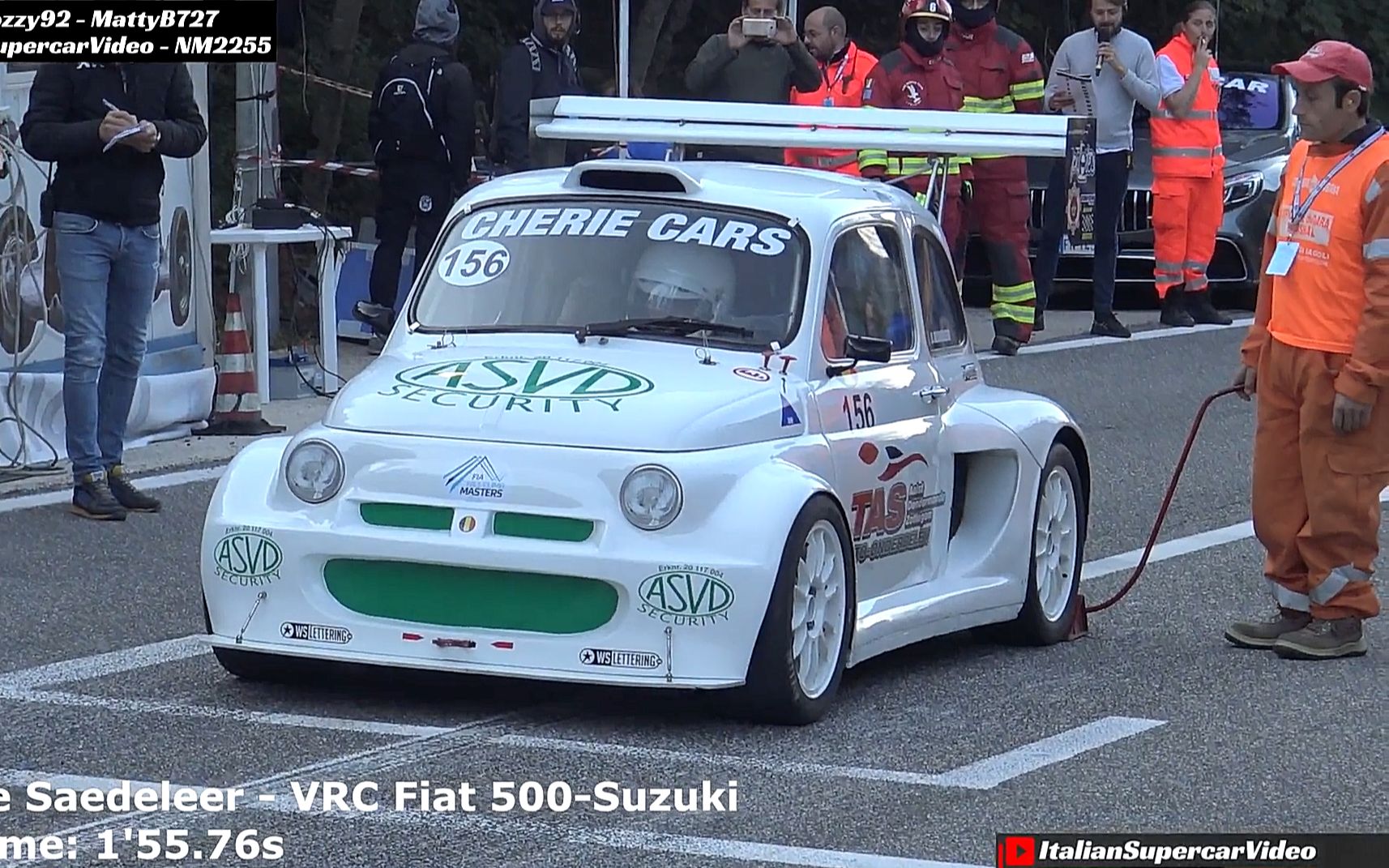 [赛道实拍]vrc菲亚特500爬山赛车 改装1300cc 铃木隼引擎@2018fia国际