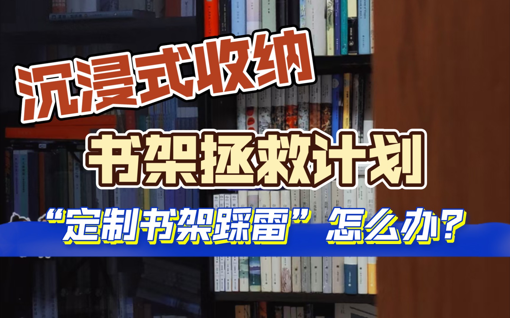 沉浸式收纳丨定制书架踩雷不要慌,零成本拯救你的书架哔哩哔哩bilibili