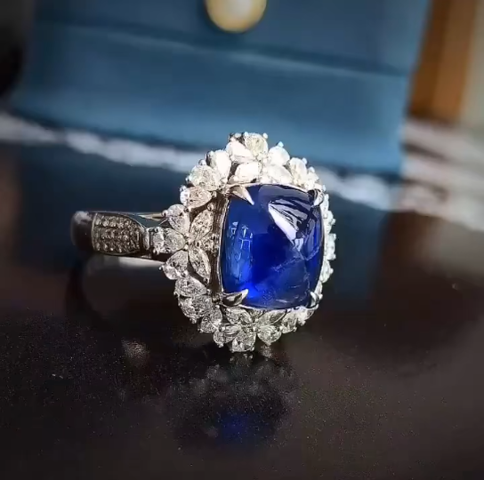 儒翌4.63ct天然无烧皇家蓝蓝宝石糖塔_哔哩哔哩_bilibili