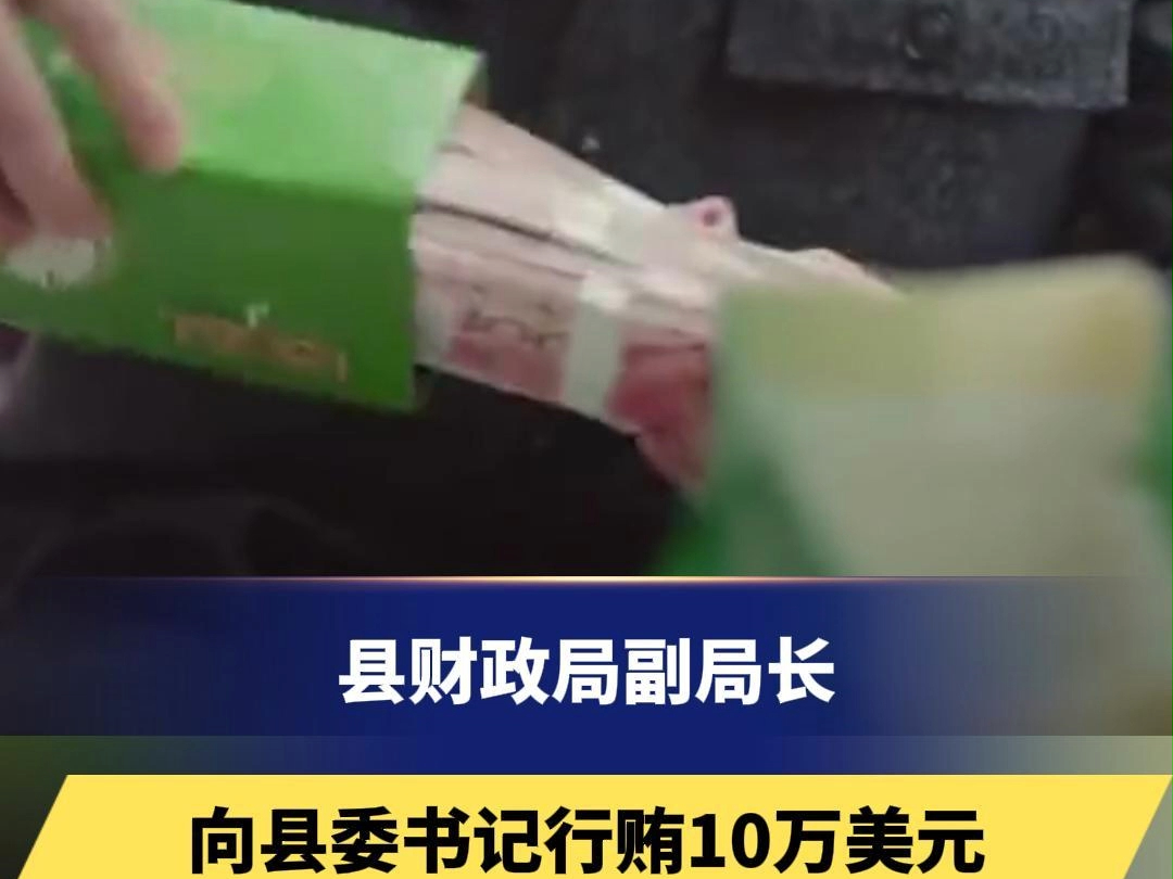 县财政局副局长向县委书记行贿10万美元,3个月后升任局长哔哩哔哩bilibili