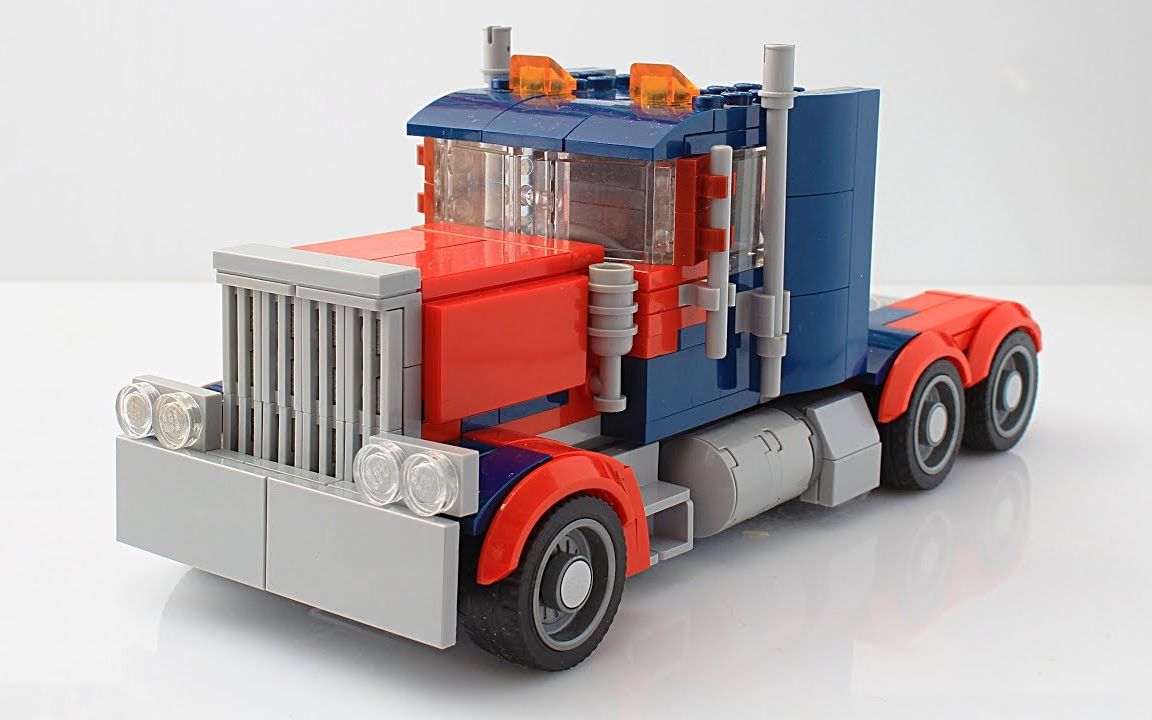 乐高moc教程变形金刚电影擎天柱卡车形态拼搭指南