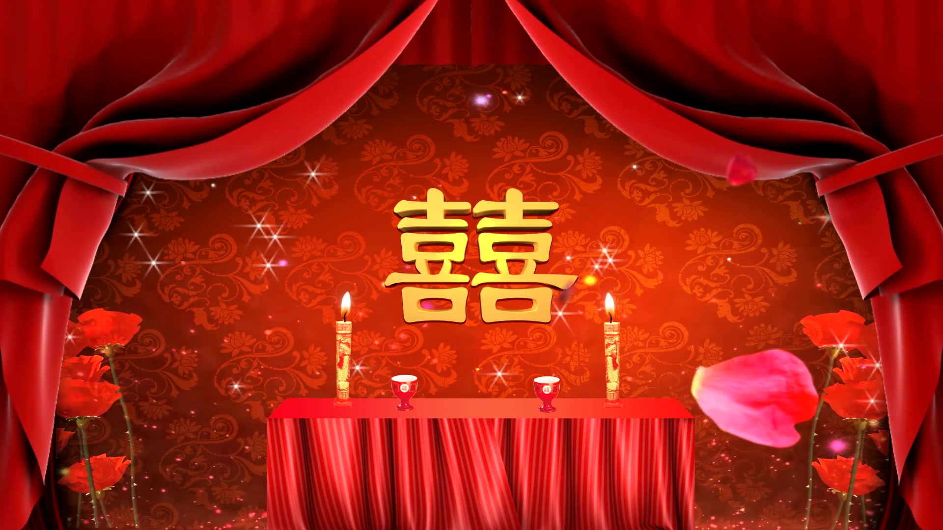 ym2041中式拜天地背景(有音乐)_哔哩哔哩_bilibili